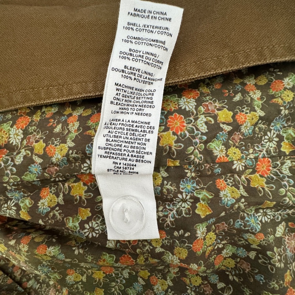 NWT Anthropologie Avec Les Filles Cotton Twill Heritage Chore Coat in Thyme S - Picture 15 of 15